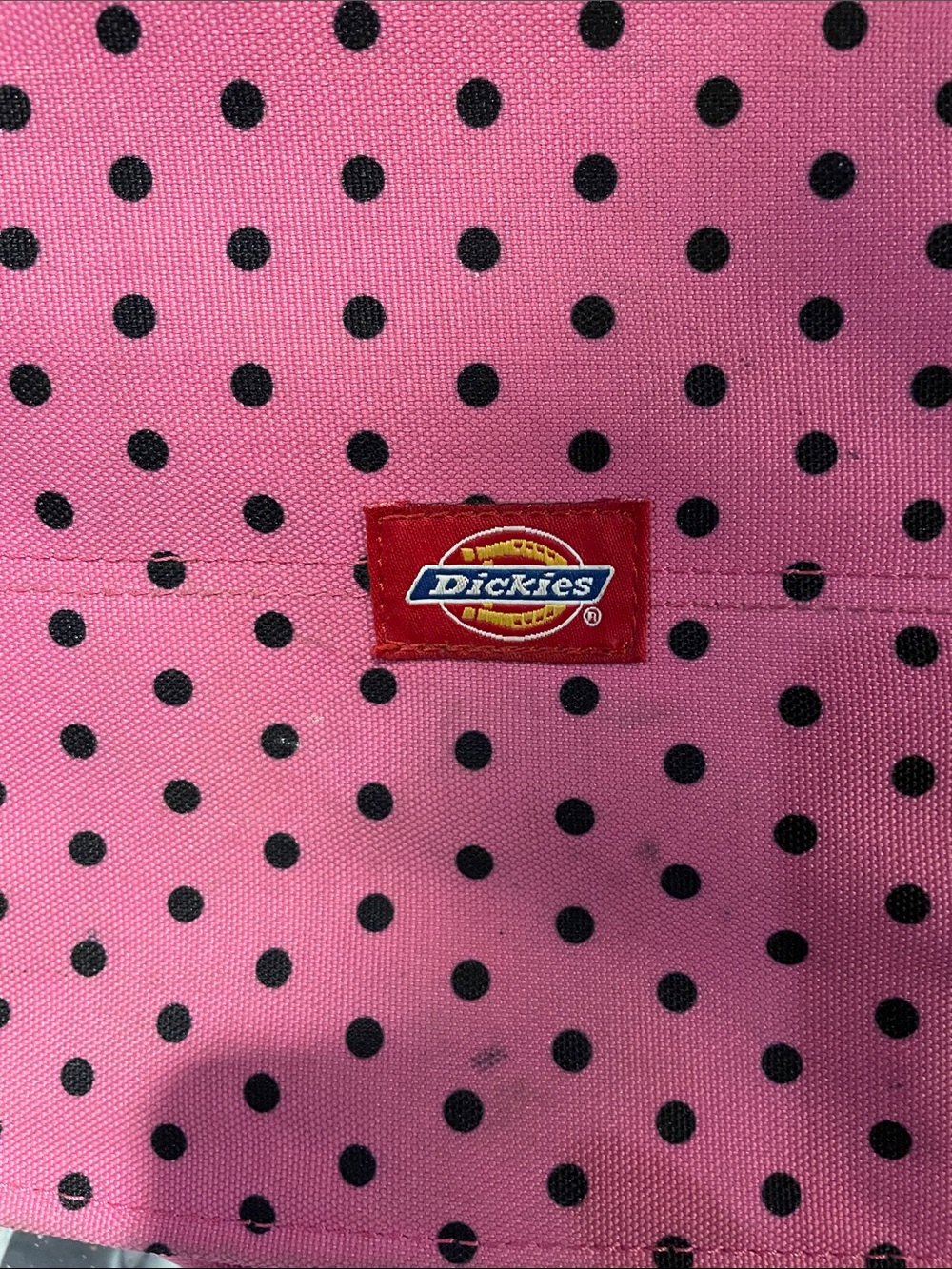 Dickies Pink Black Polka Dot Crossbody Messenger Bag - Picture 2 of 10